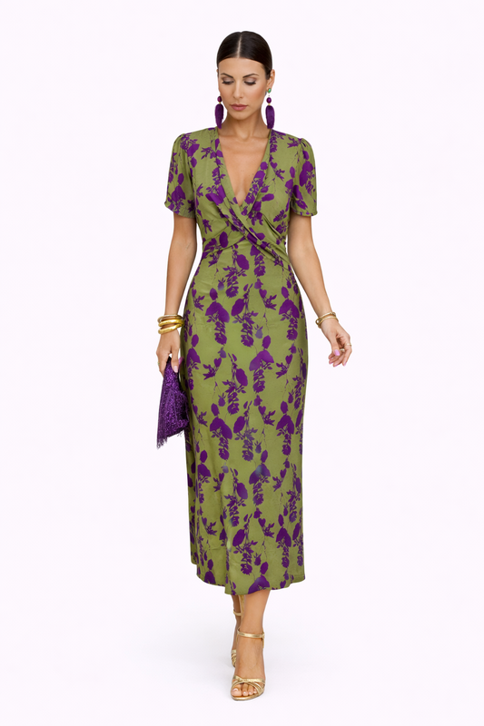 VESTIDO ESTAMPADO CRUZADO